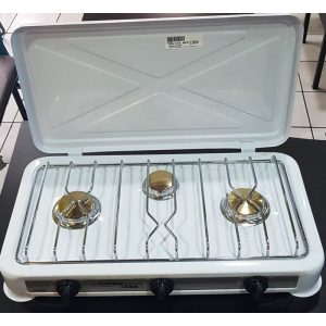 Estufa de mesa a gas de 3 hornillas (MARCA PREMIERE)