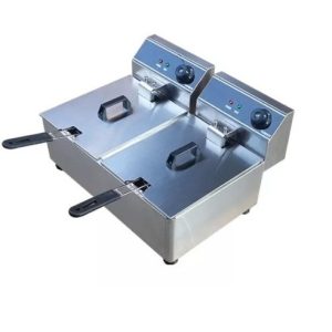 Freidora Doble cesta Eléctrica de 20 Litros en acero inoxidable MARCA GARYTON