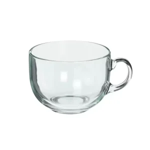set de 12 tazas de vidrio redonda 5.5oz